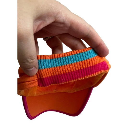 Louis Castel Golf Hat Visor Orange Pink Dog Logo Sport Athletic One Size - Picture 6 of 7